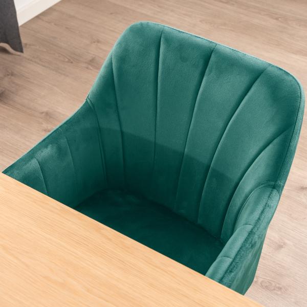 Lucy med drejefunktion velour mørkegrøn