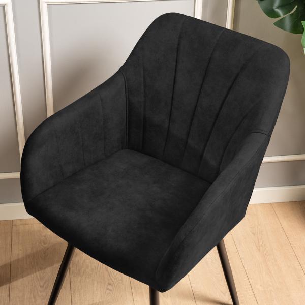 Lucy med drejefunktion suede sort