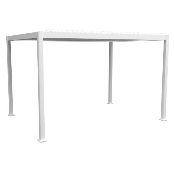 Essence elektrisk pergola med lameltag 400x300cm hvid