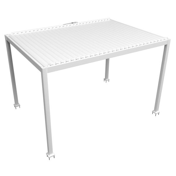 Essence elektrisk pergola med lameltag 400x300cm hvid