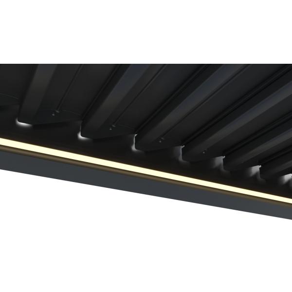 Essence elektrisk LED pergola med lameltag 400x300cm antracit