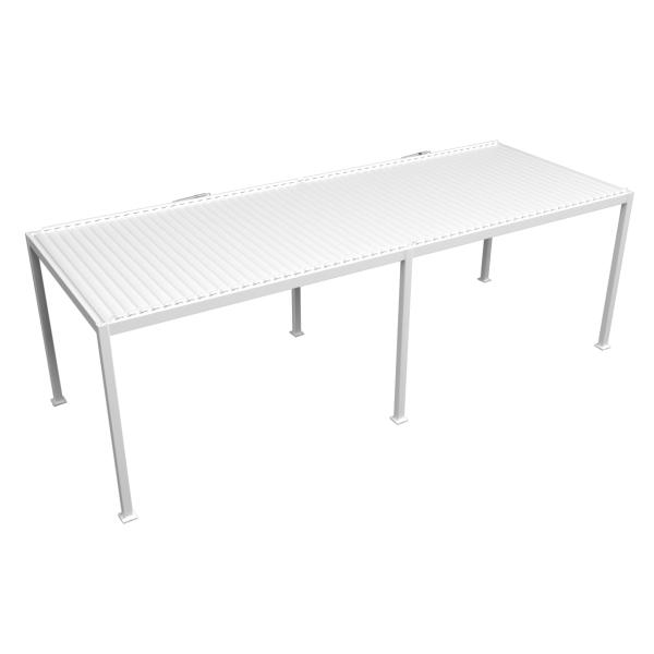 Essence elektrisk pergola med lameltag 600x300cm hvid