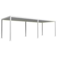 Essence elektrisk LED pergola med lameltag 600x300cm hvid