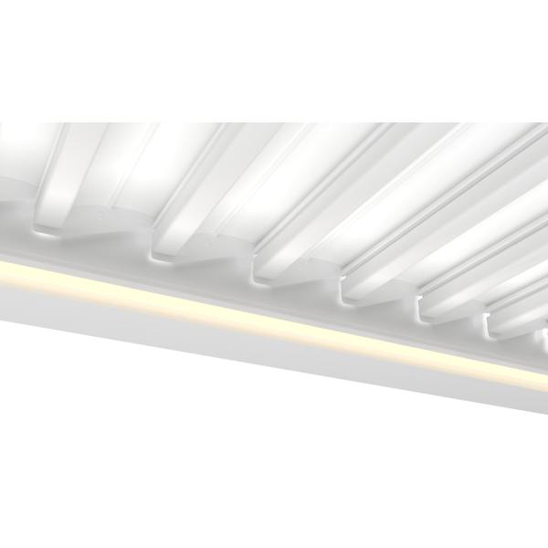 Essence elektrisk LED pergola med lameltag 600x300cm hvid