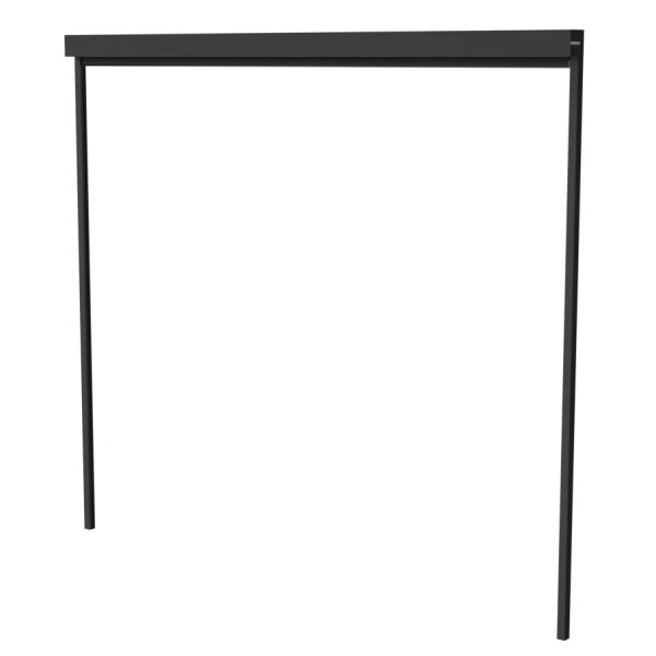 Manuel sidevæg til pergola med lameltag antracitgrå