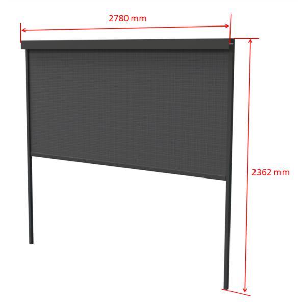 Manuel sidevæg til pergola med lameltag antracitgrå