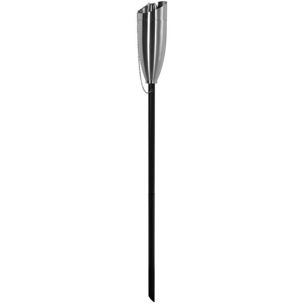 Fakkel i rustfrit stål/sort 115cm 