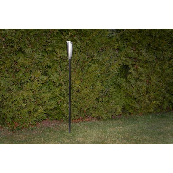 Fakkel i rustfrit stål/sort 158cm 