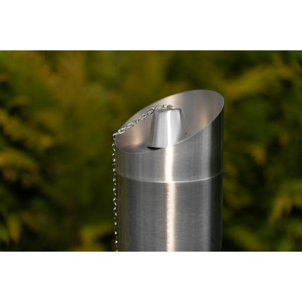 Fakkel i rustfrit stål/sort 158cm 