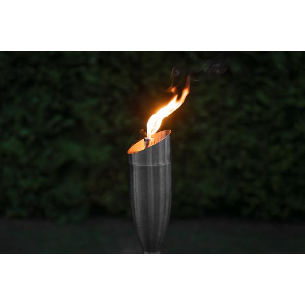 Fakkel i rustfrit stål/sort 158cm 