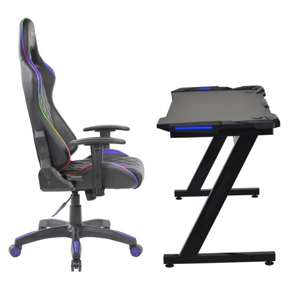 Exracer gamerbord LED + Luke LED blå/sort