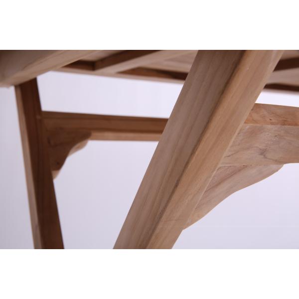 Foldbart havebord i kerne teaktræ 70x120cm