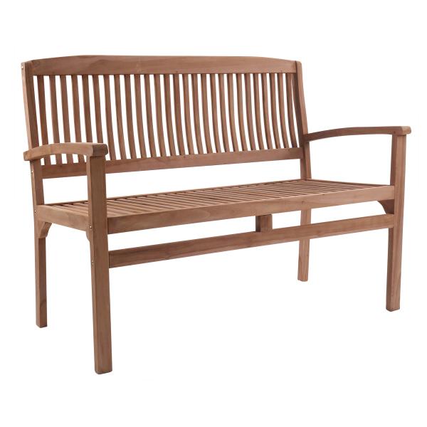 Nina bænk i teaktræ 120x54x88cm