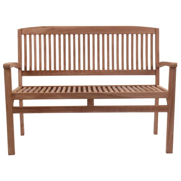 Nina bænk i teaktræ 120x54x88cm