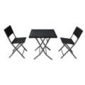 Cafesæt Polyrattan Sort 60X60X72Cm Cafesæt