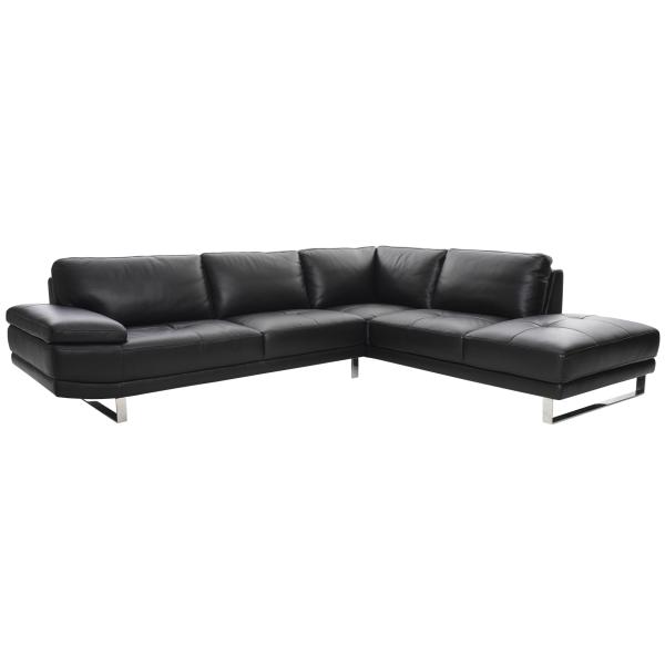 Malibu chaiselong sofa sort læder højrevendt, køb din nye malibu ... Lædersofa chaiselong