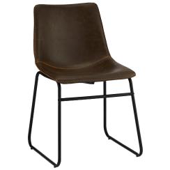 Indiana kunstlæder mørkebrun  spisebordsstol