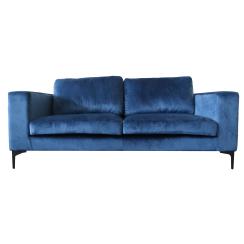 Helsinki 2 pers. velour blå/sort 2+3 personers sofa