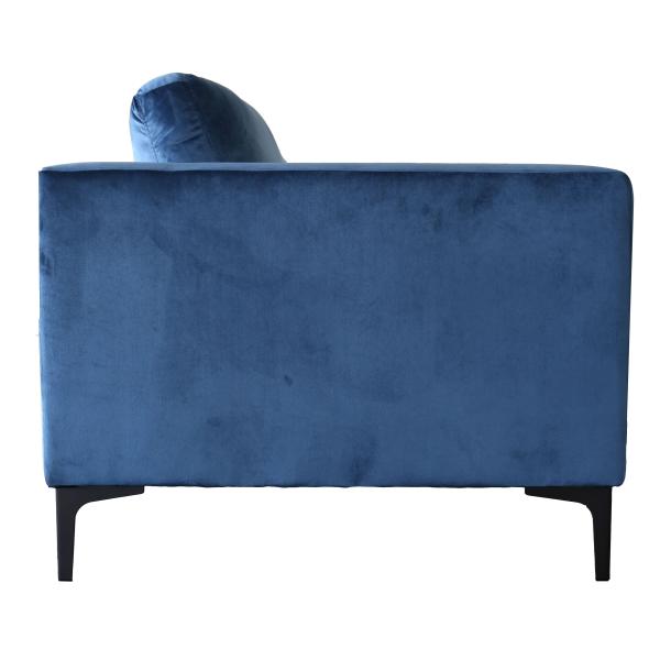 Helsinki 2 pers. velour blå/sort