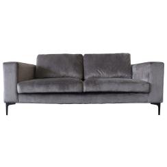 Helsinki 2 pers. velour grå/sort 2+3 personers sofa