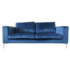Helsinki 2 pers. velour blå/krom 2+3 personers sofa