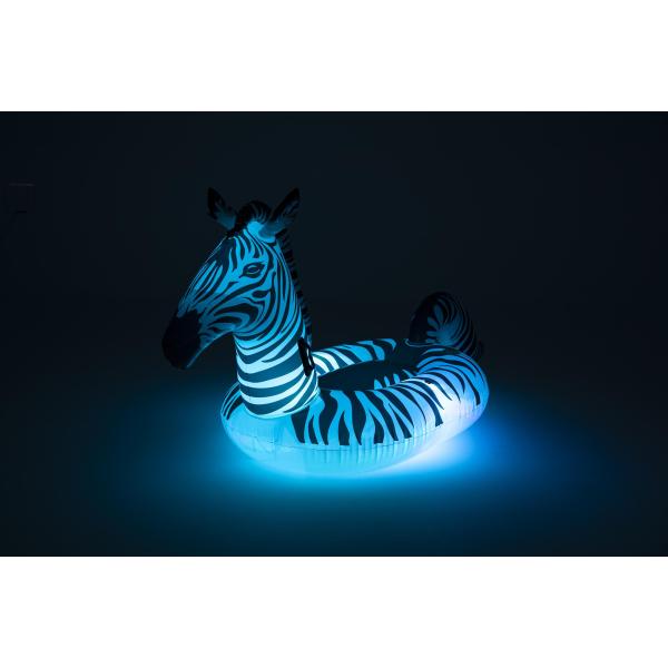 Bestway oppustelig zebra med LED lys 254x142cm