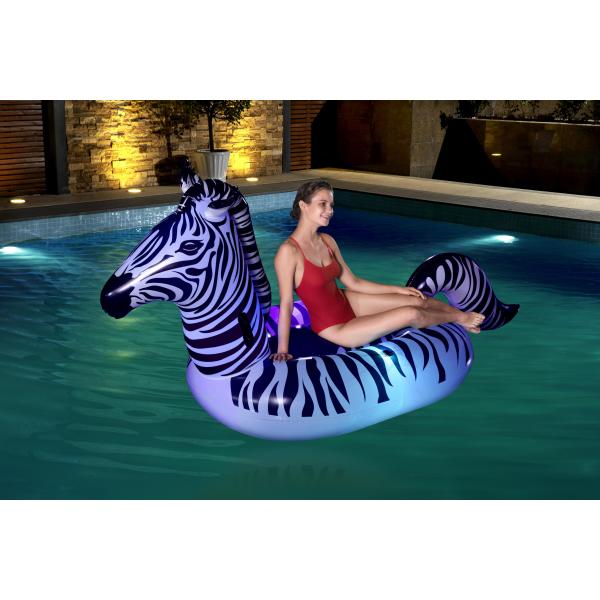 Bestway oppustelig zebra med LED lys 254x142cm