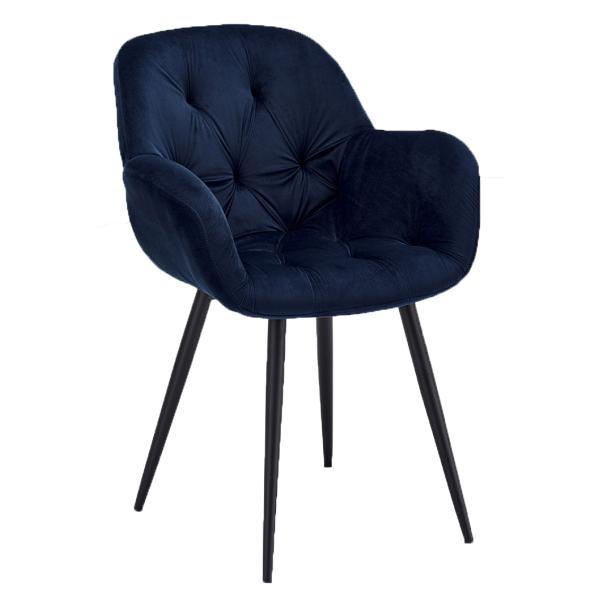 Salina velour mørkeblå