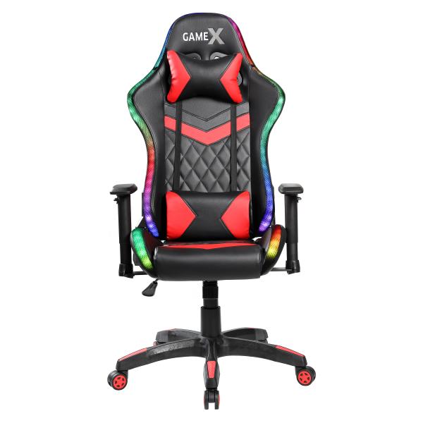 GameX Lopez LED kunstlæder sort/rød