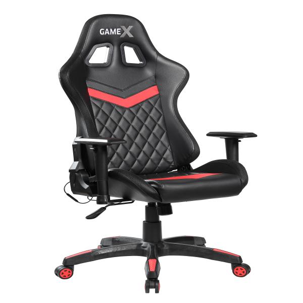 GameX Lopez LED kunstlæder sort/rød