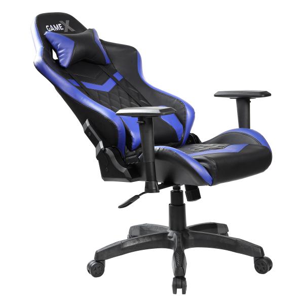 GameX Lopez kunstlæder sort/blå