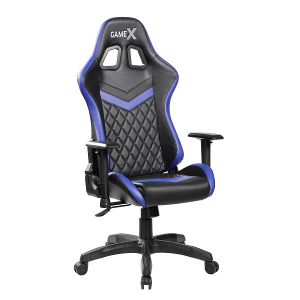 GameX Lopez kunstlæder sort/blå