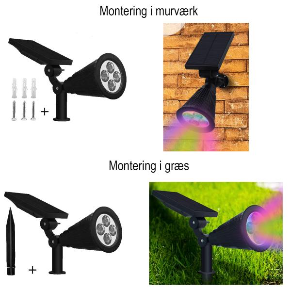 RGB solcelle lampe 