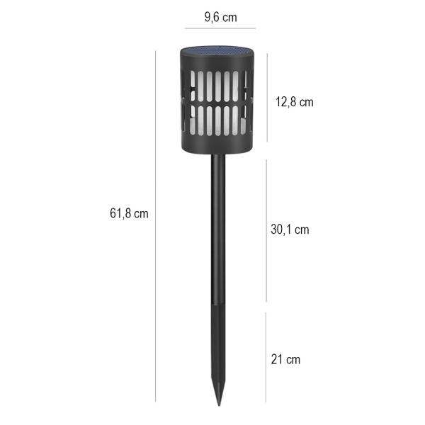 Solar lanterne med flamme