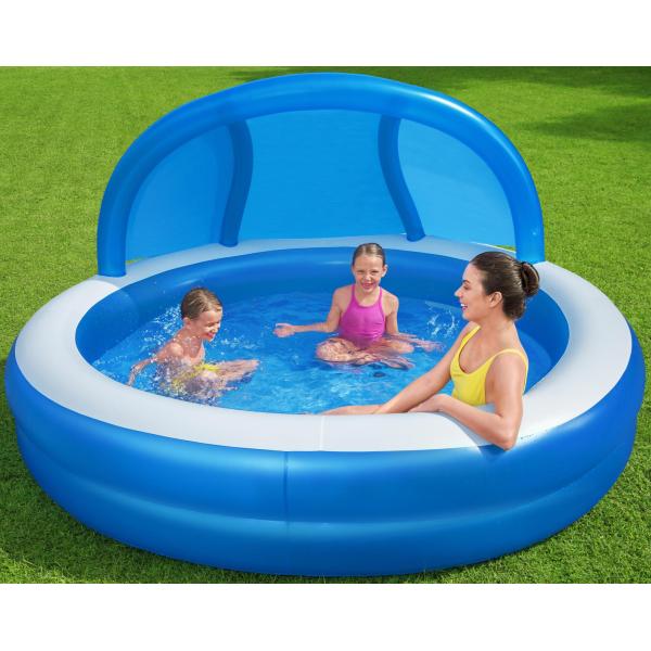 Bestway oppusteligt bassin solskærm 241x241x140cm