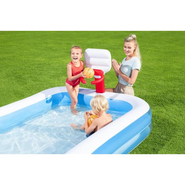 Bestway badebassin med basketballkurve 251x168cm