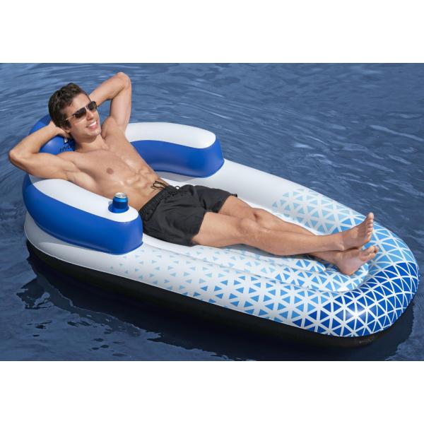 Bestway Hydro-Force loungestol blå/hvid 191x107cm