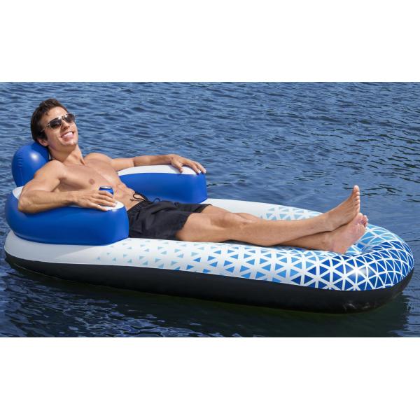 Bestway Hydro-Force loungestol blå/hvid 191x107cm