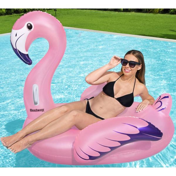 Bestway oppustelig flamingo 153x143cm