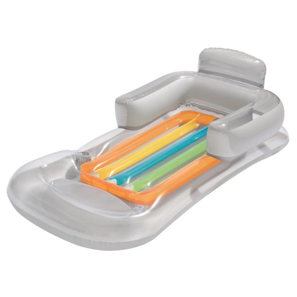 #2 - Bestway Oppustelig loungestol grå 161x84cm