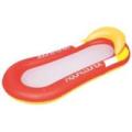 Oppustelig Loungestol Med Net Orange 160X84Cm Luftmadras Til Pool