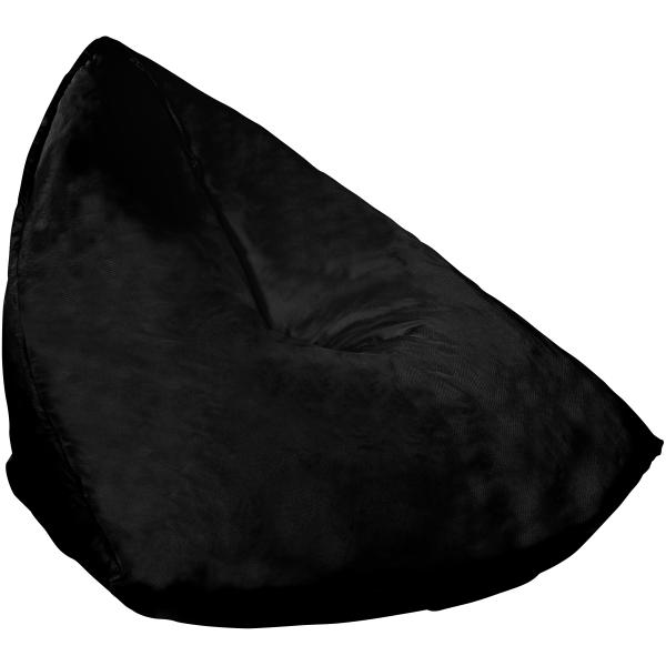 Oval sækkestol stof sort