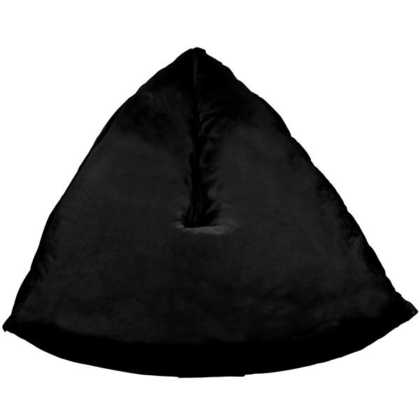 Oval sækkestol stof sort