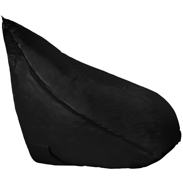 Oval sækkestol stof sort