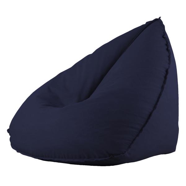 Oval sækkestol mørkeblå