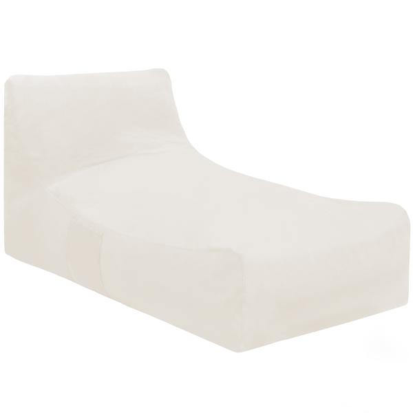 Lounge sækkestol stof creme