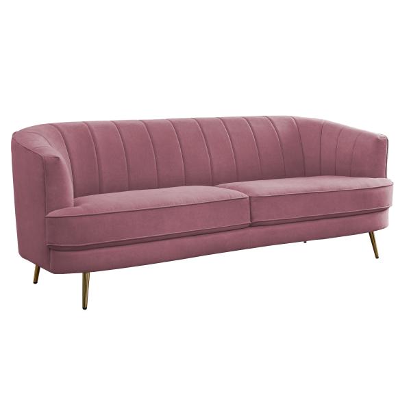 Andria 3 pers. velour rosa
