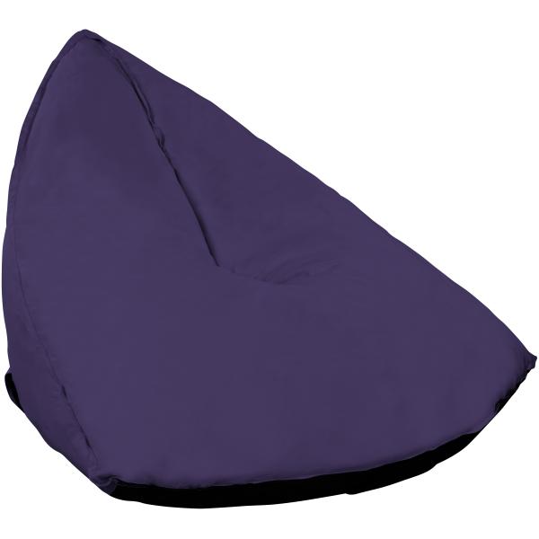 Oval sækkestol stof lilla