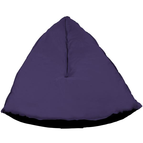 Oval sækkestol stof lilla