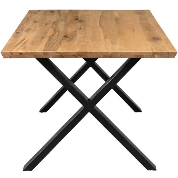 Firenze med krydsben og 1 planke 160x95x71cm eg natur/sort